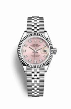 Réplique montre Rolex Datejust 28 blanc Roles blanc 279174 Rose Set Cadran m279174-0003