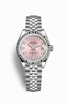 Réplique montre Rolex Datejust 28 blanc Roles blanc 279174 Rose Set Cadran m279174-0003