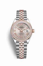 Réplique montre Rolex Datejust 28 Everose Roles 18 ct Everose 279381RBR m279381rbr-0005