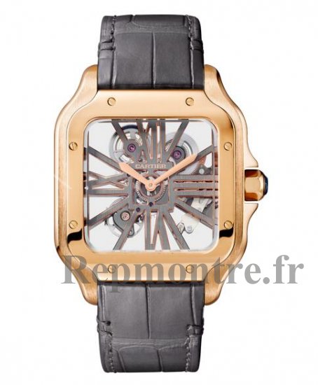 Réplique Cartier Santos de Cartier Squelette en or rose WHSA0018 - Cliquez sur l'image pour la fermer