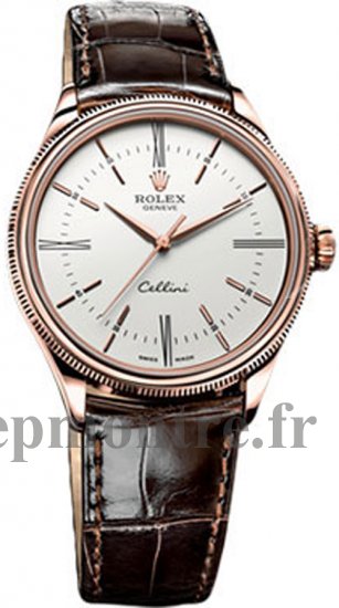 Réplique Rolex Cellini Time Eve Or rose blanc Lacquer Dial 50505 - Cliquez sur l'image pour la fermer