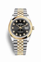 Réplique montre Rolex Datejust 36 Jaune Roles jaune 18 ct 126203 m126203-0021