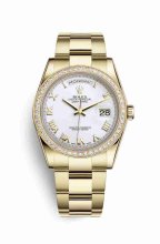 Réplique montre Rolex Day-Date 36 jaune 18 ct 118348 m118348-0150