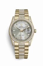 Réplique montre Rolex Day-Date 36 jaune 18 ct en semble de cosses 118388m118388-0008