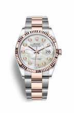 Réplique montre Rolex Datejust 36 Everose Roles 18 ct Everose 126231 m126231-0022