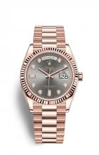 Copie de Rolex Day-Date 36 18 ct EveOr Rose M128235-0050