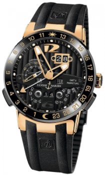 Réplique Ulysse Nardin El Toro GMT +/- Calendrier perpetuel hommes Montre 326-03