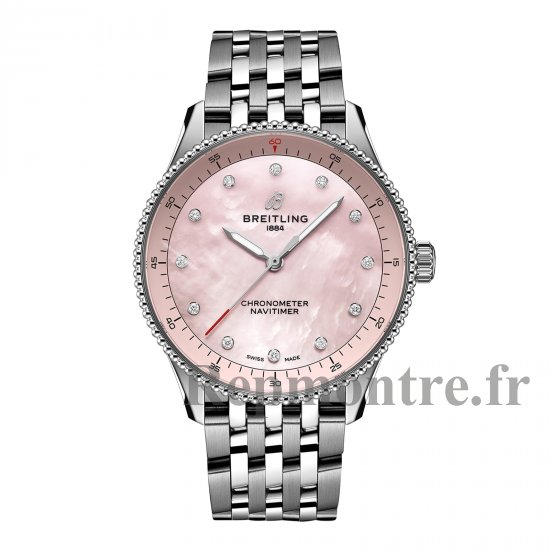 Breitling Navitimer 32 mm Copie montre femme Nacre rose A77320D91K1A1 - Cliquez sur l'image pour la fermer