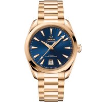 Omega Seamaster Aqua Terra 150M Master Chronometer 38 bracelet en or bleu Moonshine 220.50.38.20.03.001