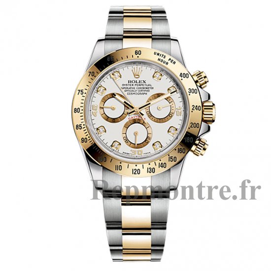 Réplique Rolex Cosmograph Daytona Mere de perle Cadran montre en acier inoxydable - Cliquez sur l'image pour la fermer