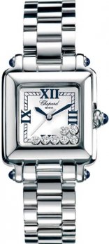 Chopard Happy Sport Classic Square 7 Floating Diamants Dames Réplique Montre 278349-3006