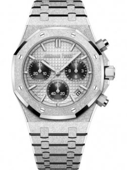 Copie de Audemars Piguet Royal Oak Chronographe Automatique Blanc Givre Or 41mm Gris 26240BC.GG.1324BC.01