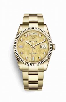 Réplique montre Rolex Day-Date 36 jaune 18 ct 118238 couleur m118238-0311