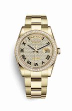 Réplique montre Rolex Day-Date 36 jaune 18 ct 118348 Cadran de m118348-0226