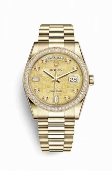 Réplique montre Rolex Day-Date 36 jaune 18 ct 118348 Nacre m118348-0037