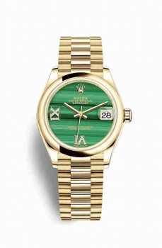 Réplique montre Rolex Datejust 31 jaune 18 ct 278248 Malachite en semble Cadran m278248-0004
