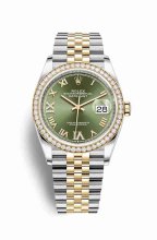Réplique montre Rolex Datejust 36 Jaune Roles jaune 18 ct 126283RBR m126283rbr-0011