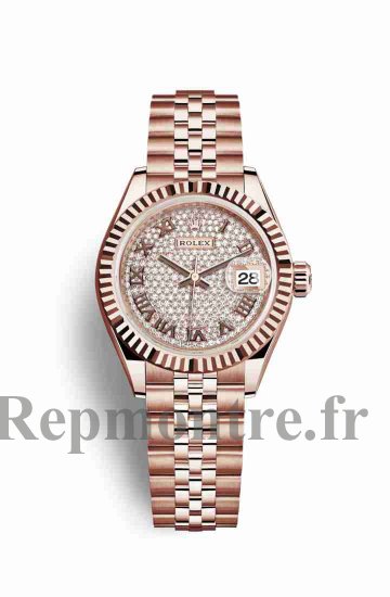 Réplique montre Rolex Datejust 28 Everose 279175 cadran de m279175-0024 - Cliquez sur l'image pour la fermer
