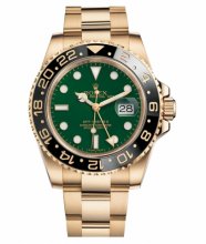 Réplique Rolex GMT Master II Or Jaune Cadran Vert 116718 G