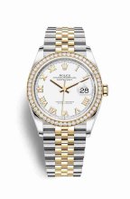 Réplique montre Rolex Datejust 36 Jaune Roles jaune 18 ct 126283RBR AB2030161C1S1