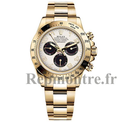 Réplique Rolex Daytona Bracelet Oyster En Or Jaune 18 Carats Cadran En Ivoire - Cliquez sur l'image pour la fermer