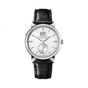 Copie de A. Lange & Sohne 381.026 Saxonia Outsize Date Blanc Or / Argent