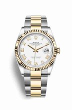 Réplique montre Rolex Datejust 36 Jaune Roles jaune 18 ct 126233 m126233-0030