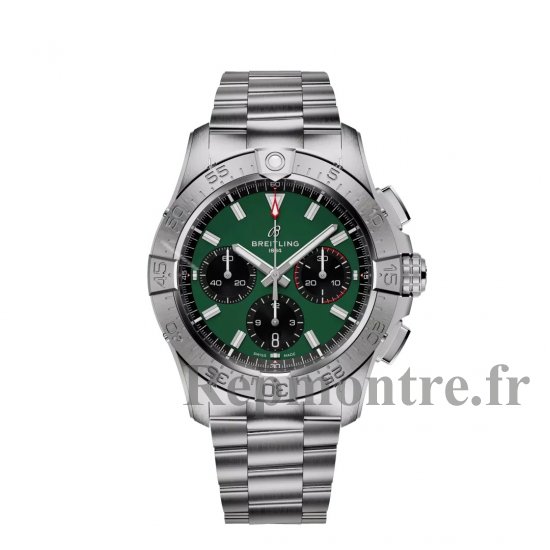 Breitling Avenger B01 Chronographe 42 Acier Inoxydable AB0146101L1A1 Bracelet Vert - Cliquez sur l'image pour la fermer