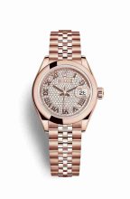 Réplique montre Rolex Datejust 28 Everose 279165 Cadran de m279165-0024