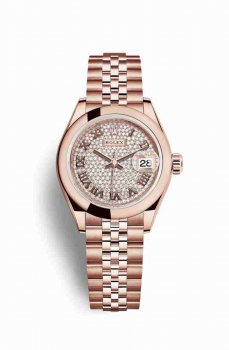 Réplique montre Rolex Datejust 28 Everose 279165 Cadran de m279165-0024