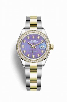 Réplique montre Rolex Datejust 28 Jaune Roles jaune 18 ct 279383RBR m279383rbr-0016