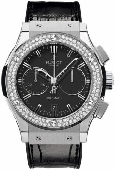 Hublot Classic Fusion Chrono TITANIUM diamant 45mm Réplique Montre 521.NX.1170.LR.1104