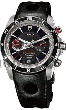 Réplique Tudor Grantour Chrono Fly-Back Cadran noir Cuir noir Homme Montre - Cliquez sur l'image pour la fermer