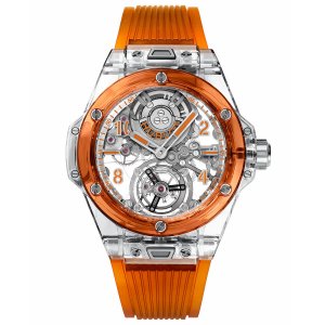 Replique Hublot Big Bang Tourbillon Orange Sapphire Only montre 419.JX.0120.RT.OWM21