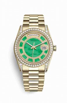 Réplique montre Rolex Day-Date 36 jaune 18 ct en semble de cosses 118388 m118388-0157