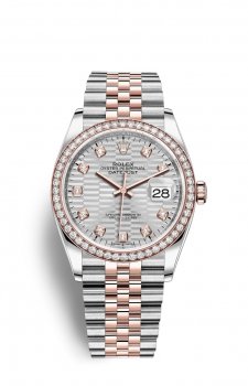 Copie de Rolex Datejust 36 OysterAcier EveOr Rose and Diamants M126281RBR-0027