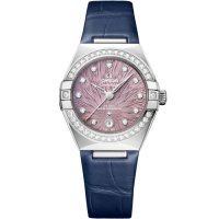 Omega Constellation Manhattan 29 Co-Axial Master Chronometer Acier inoxydable Diamant Lilas Supernova 131.18.29.20.60.001