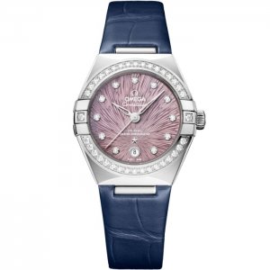 Omega Constellation Manhattan 29 Co-Axial Master Chronometer Acier inoxydable Diamant Lilas Supernova 131.18.29.20.60.001