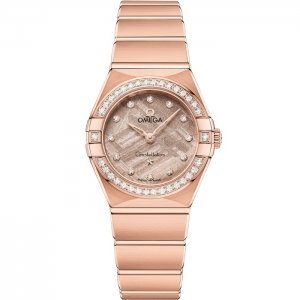 Omega Constellation Manhattan 28 Quartz Sedna Or Diamant Meteorite Rose 131.55.25.60.99.002