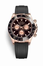 Réplique montre Rolex Cosmograph Daytona 18 ct Everose 116515LN Noir m116515ln-0012