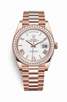 Réplique de montre Rolex Day-Date 40 Everose 18 ct 228345RBR m228345rbr-0012