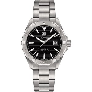 Tag Heuer Aquaracer Automatique Cadran Noir En Acier Inoxydable WAY2110.BA0928 Homme Repliuqe Montre