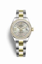 Réplique montre Rolex Datejust 28 Jaune Roles jaune 18 ct 279383RBR m279383rbr-0004