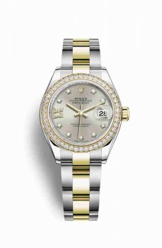 Réplique montre Rolex Datejust 28 Jaune Roles jaune 18 ct 279383RBR m279383rbr-0004