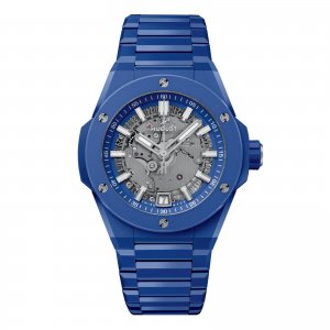 Hublot Big Bang Integrated Time Only Bleu Indigo Ceramique 40 mm ?dition Limitee Montre Replique Gris 456.EX.5129.EX