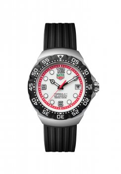 Montre TAG Heuer Formula 1 Solargraph 38 en acier inoxydable et caoutchouc blanc WBY111A.FT8106