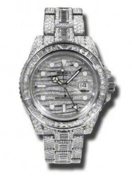 Réplique Rolex GMT Master II Diamant 18kt Blanc Or Set With Diamants 116769TBR