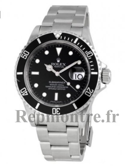 Réplique Rolex Submariner Noir Indice glace Cadran Oyster Bracelet Inoxydable Acier 16610-BKSO - Cliquez sur l'image pour la fermer