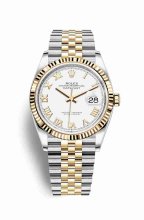 Réplique montre Rolex Datejust 36 Jaune Roles jaune 18 ct 126233 m126233-0029