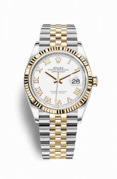 Réplique montre Rolex Datejust 36 Jaune Roles jaune 18 ct 126233 m126233-0029